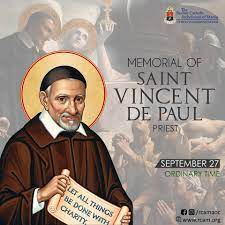 Bible Readings for the Memorial of Saint Vincent de Paul, Priest 